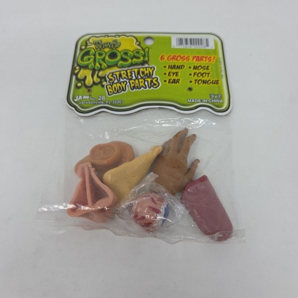 NEW SEALED That's Gross Stretchy Body Parts Toy Ja Ru Props Gag Gift Halloween